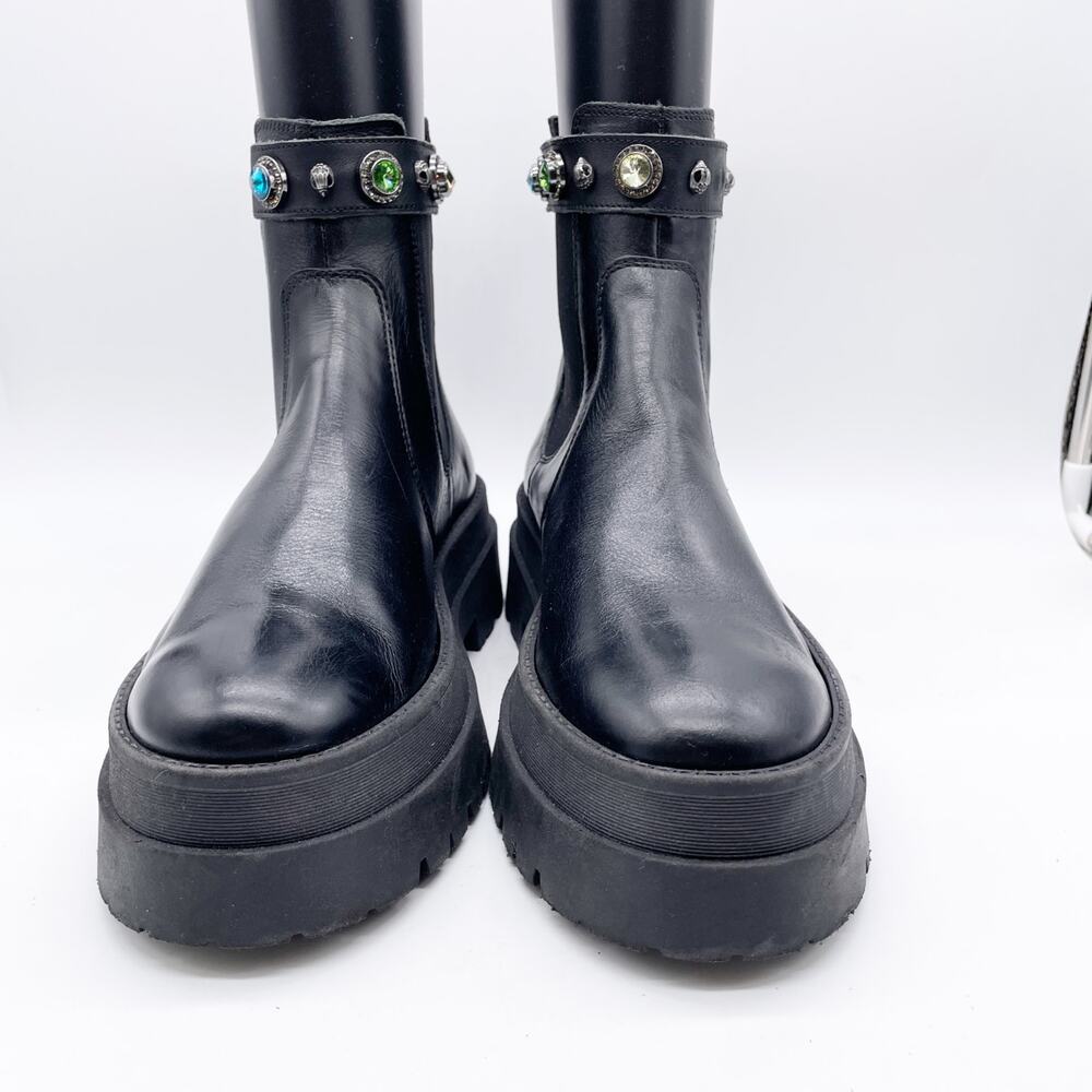 Kurt Geiger London London Sawyer Jeweled Studs Dot Chelsea Boots EU41/US10 - Picture 4 of 10